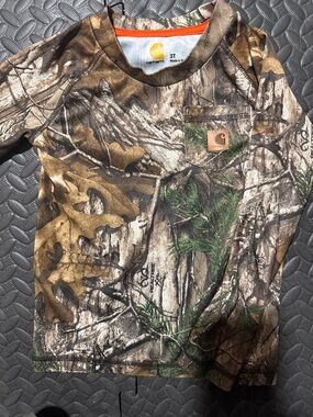 Carhartt Toddler Realtree Camo Long Sleeve Shirt - Brown/Green 3T